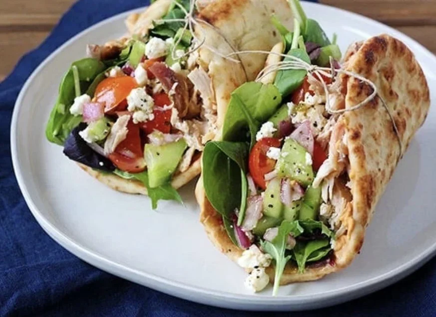 Sunday's Special is a Chicken Hummus Naan Wrap with Rt.11 Chips &amp; Fruit.