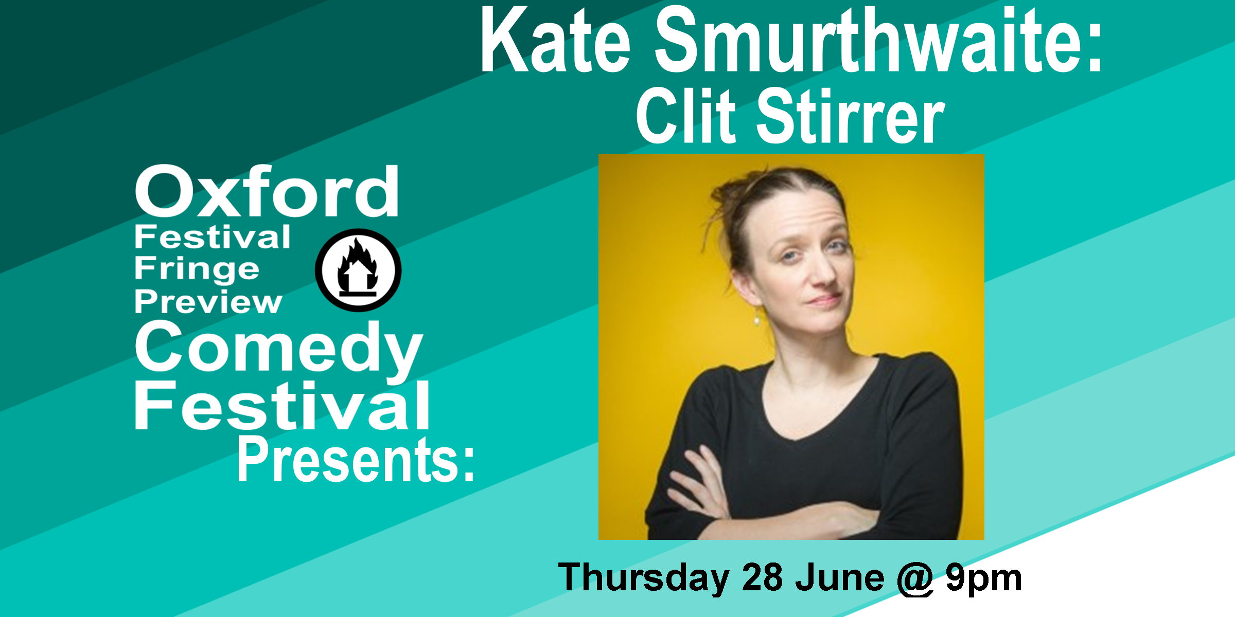 Kate Smurthwaite finally tells us what she really thinks. The award-winning feminist, atheist, polyamorous comedian, writer for Have I Got News For You and former Question Time panellist, puts away all those years of coquettishness and gets off the fence. Get access to any and all of the 26 shows of the Oxford Festival Fringe Preview Comedy Festival for one low price. For only £30 you can see as many of the amazing acts as you want. 60 Minute Doors at 8:50/Show at 9pm Get Your Tickets Here!