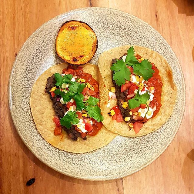 Come in and try our tacos of the week:
Chicken Tinga Tacos with fried black beans &amp; charred corn salsa.
-
-
-
#Brightbird