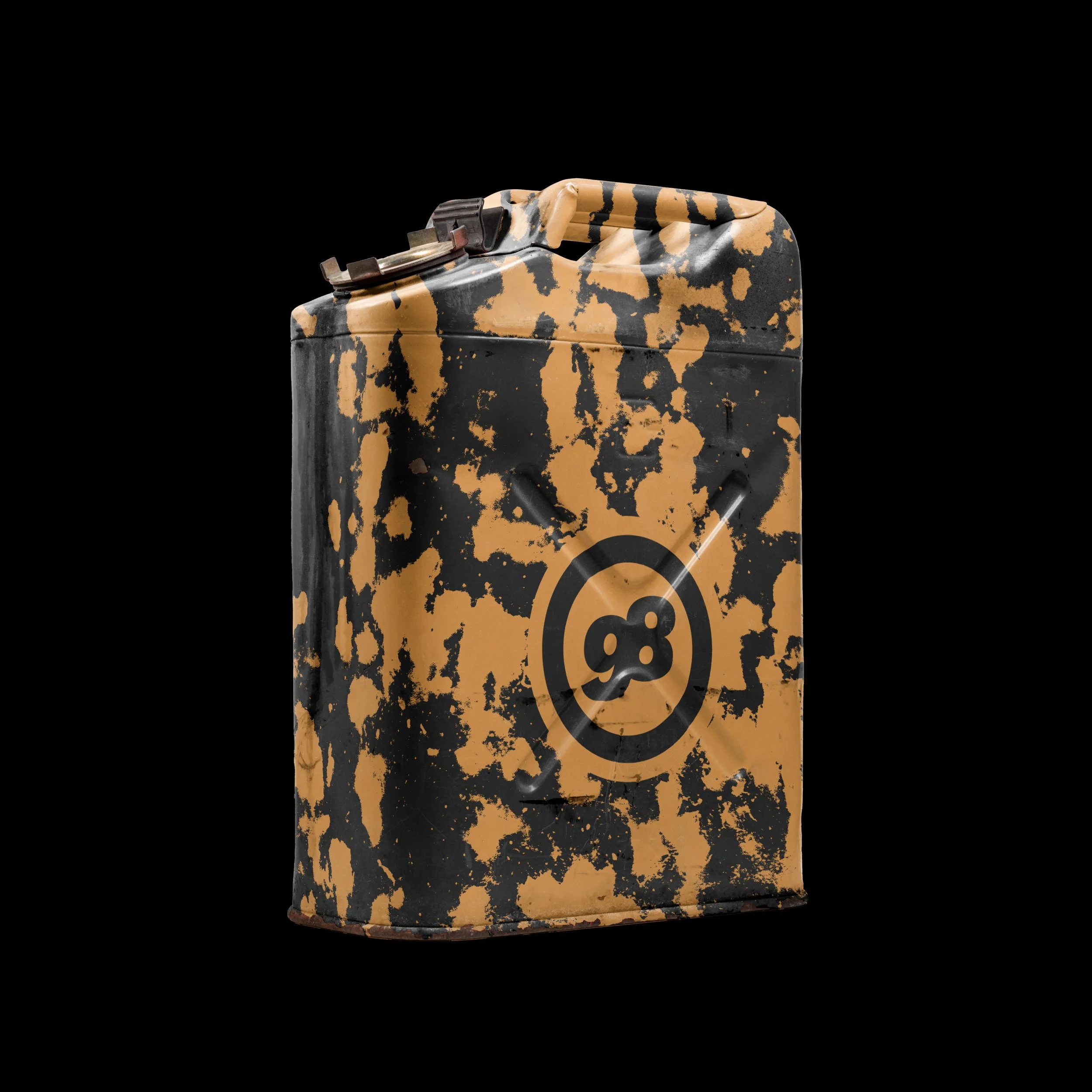  NINETYEIGHT branded gas can for in-store display. 