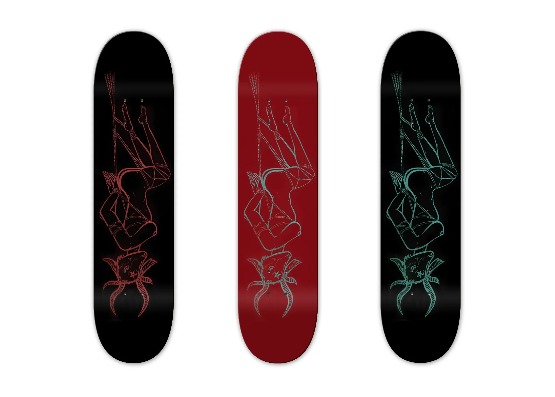  This design began as a single skateboard painted for an art show where proceeds were donated to Believe in Tomorrow Children's Foundation, a local organization helping critically ill children. 