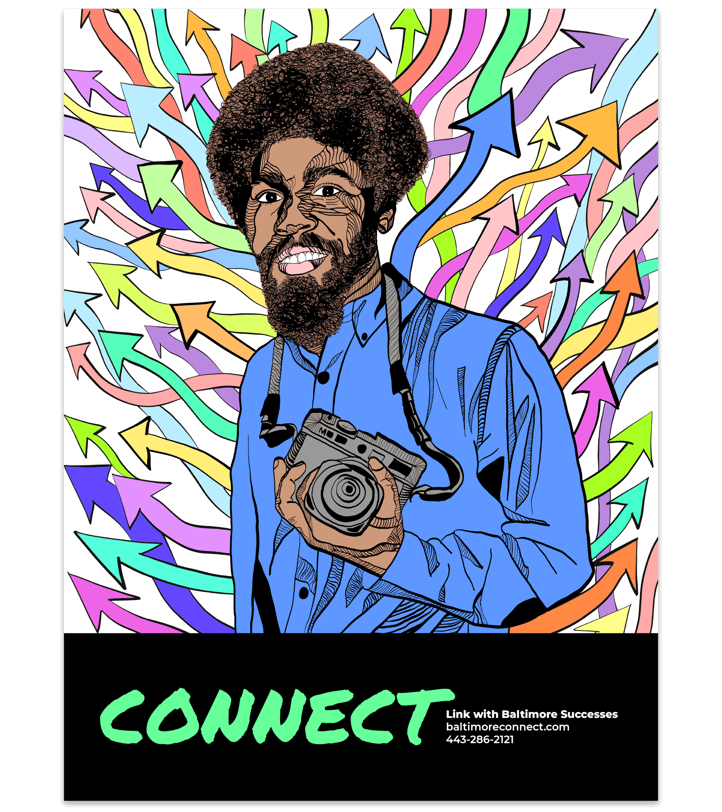  Poster turned gif for Connect, a conceptualization for a youth outreach program in Baltimore City. 