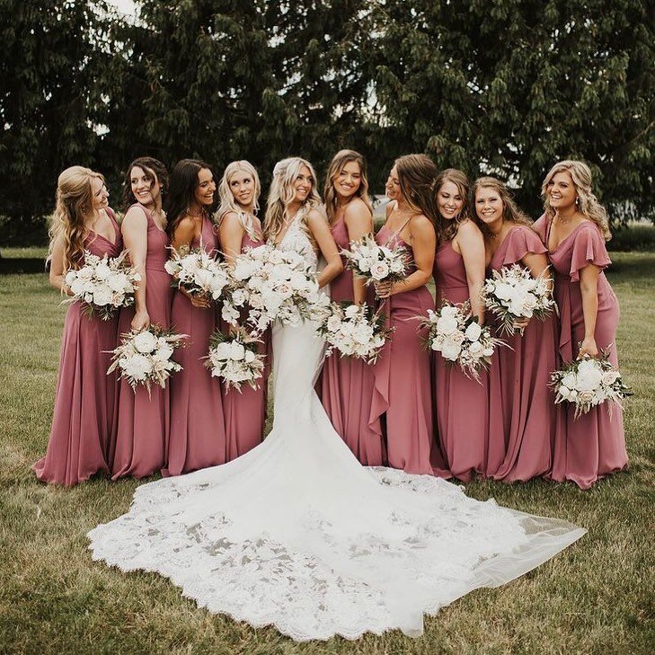 The sweetest group or bridesmaids!