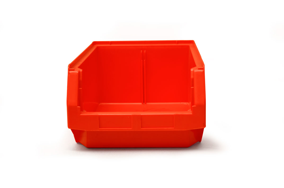 Size 2 Red Plastic Bin