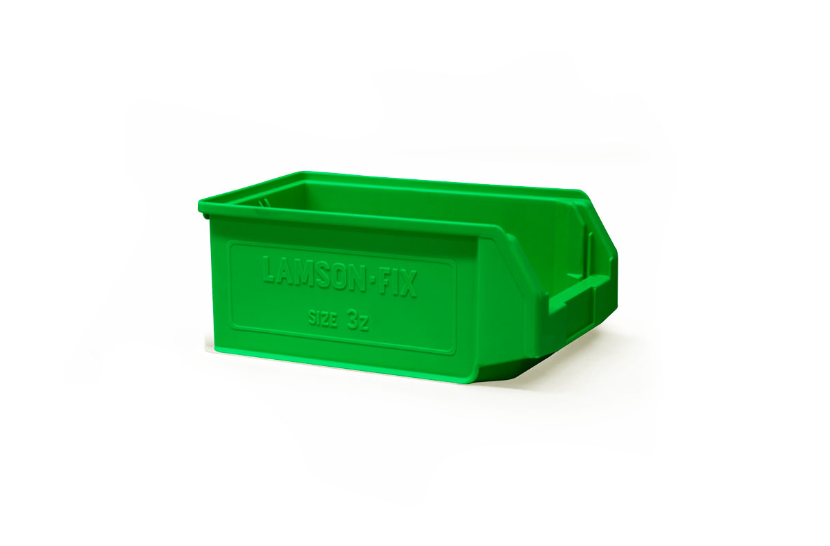 Size 3Z Green Plastic Bin