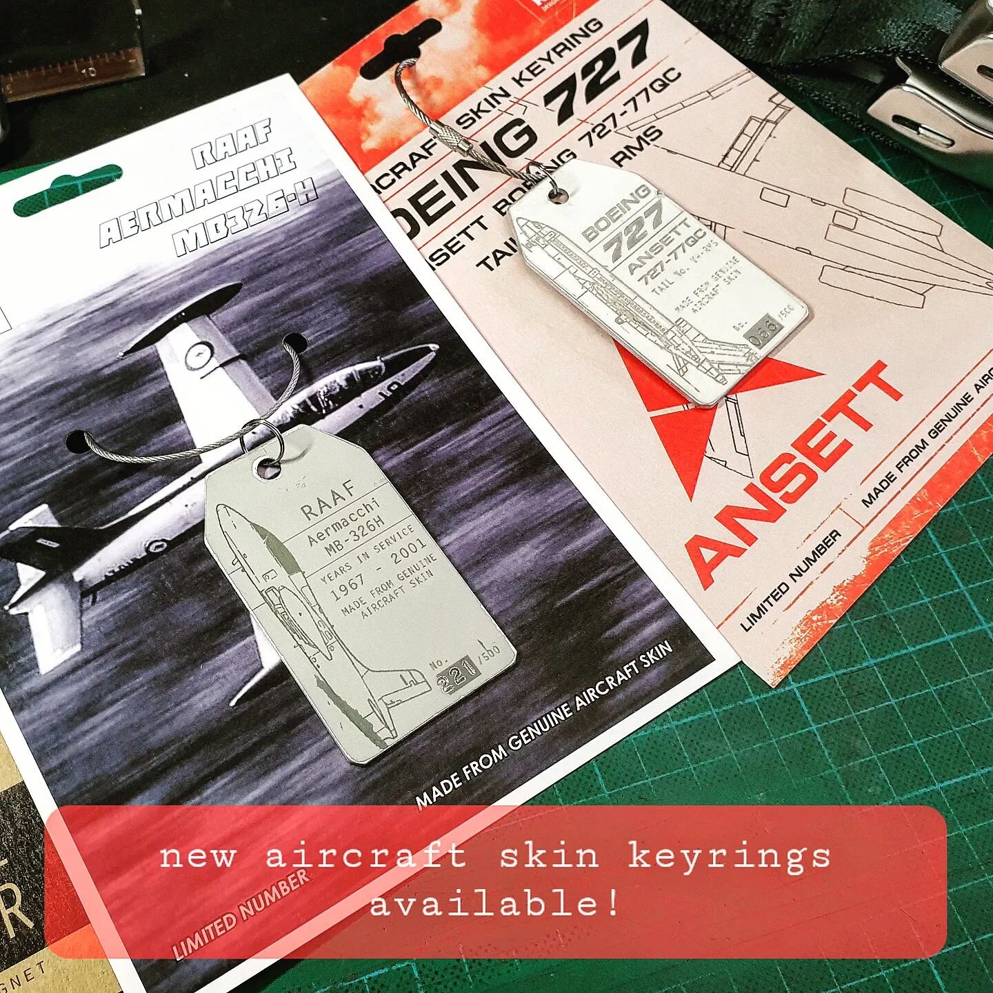 #aircraft skin #keyrings now available from #relicdesignandcraftco etsy store. Ansett 727 and RAAF Aermacchi.

https://www.etsy.com/shop/RelicDesignAndCraft

#aviation #aviationlovers #airline #airshow #keychain #keyring #brisbanedesign #brisbaneart 