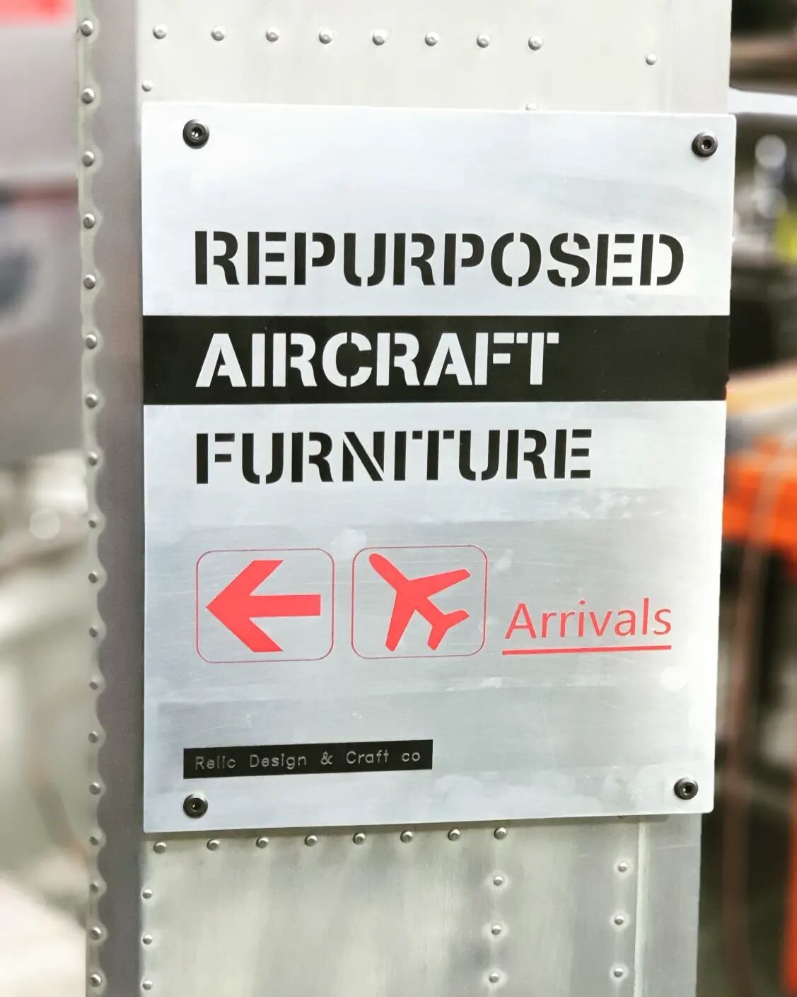 New sign made for the up coming markets. Sign is made from a #raaf #pilatus pc-9/a wing flap. The base is made using a #dhc4caribou propeller hub. 

#relicdesignandcraftco #aviationfurniture #aircraftfurniture #aircraftlovers #aviationart #bespokefur