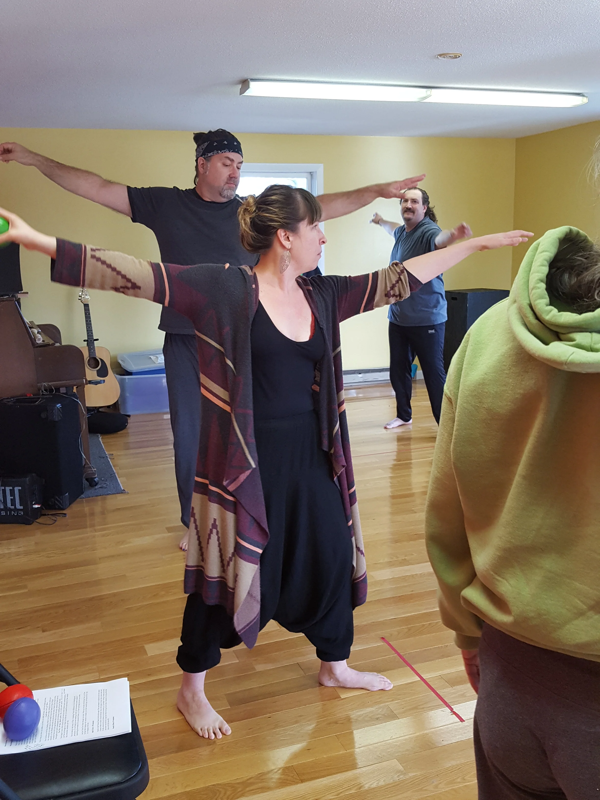 Bercovici working with her theater company, Real Live Theatre
