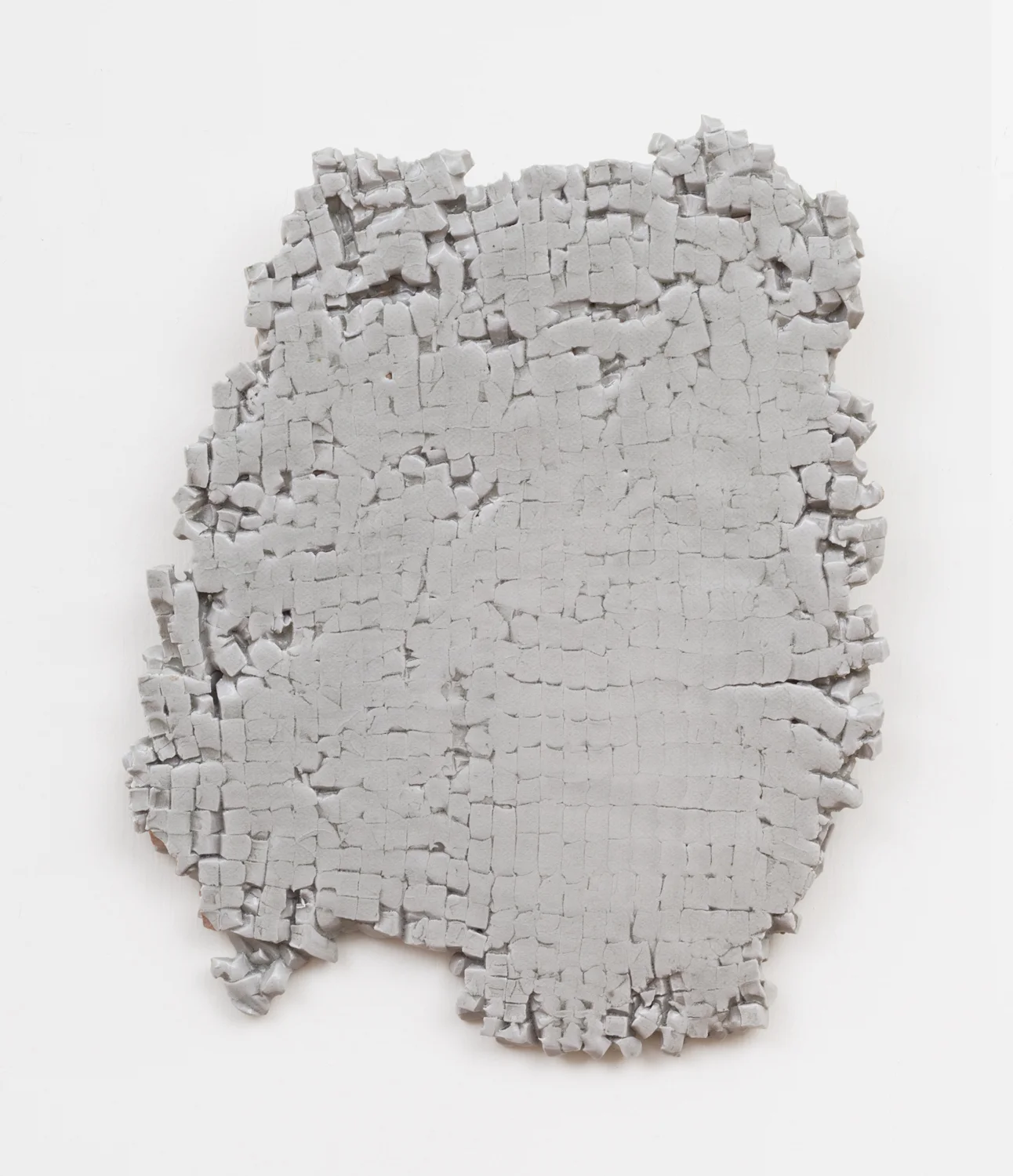 Untitled, 2012.&nbsp;Porcelain, transparent glaze. (10 x 12 x 2.75 inches)