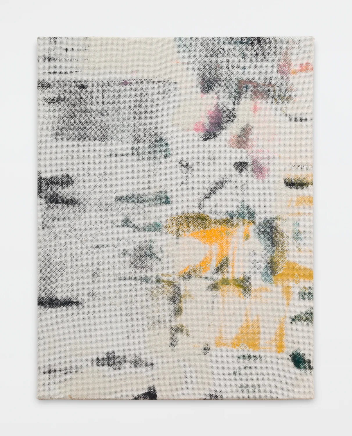 Untitled, 2010. Oil, wax, cotton. (21 x 16 x 0.5 inches)
