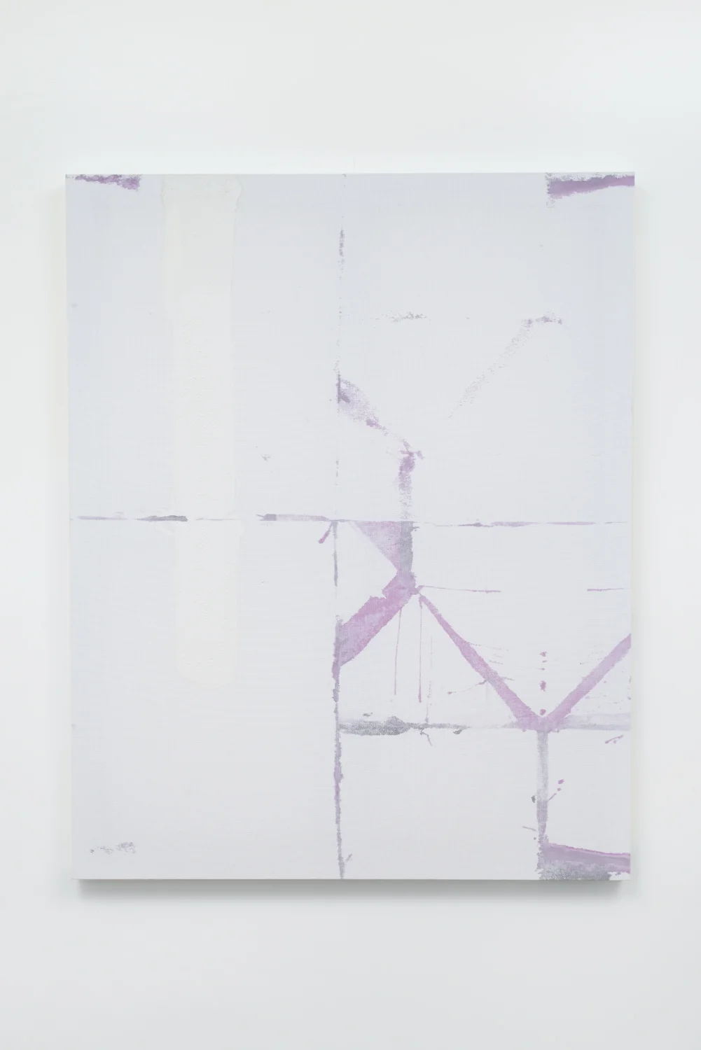 Untitled, 2011. Watercolor, acrylic, wax, cotton. (64.5 x 51.5 x 1.5 inches)