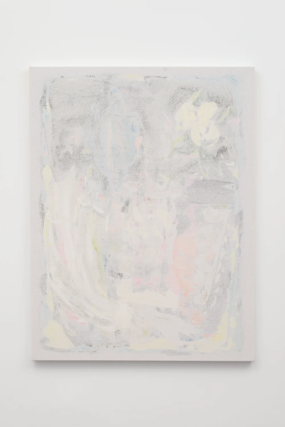 Untitled, 2014, Acrylic, wax, cotton. (50 x 38 x 1.5 inches)