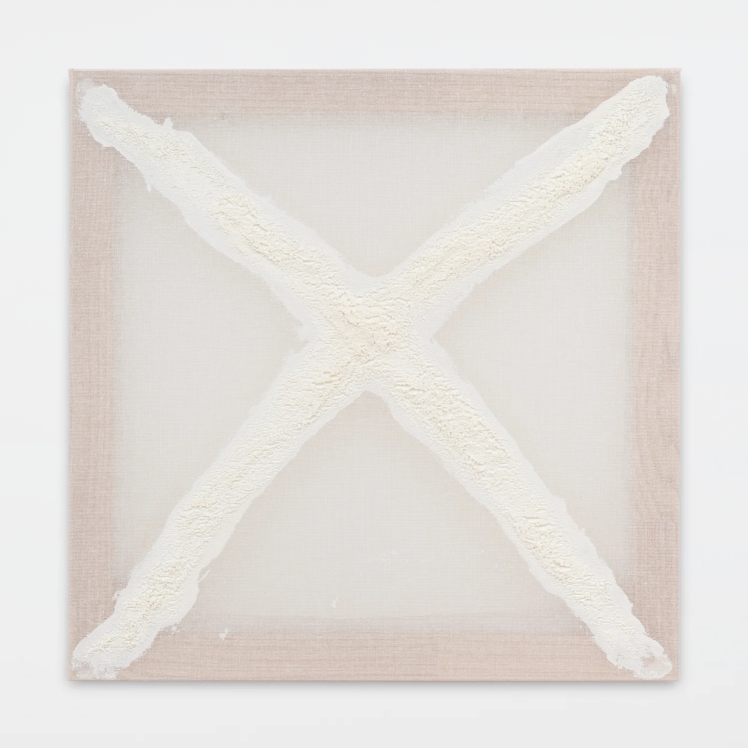 Untitled, 2014. Oil, wax, cotton interface. (28 x 28 x 1.5 inches)