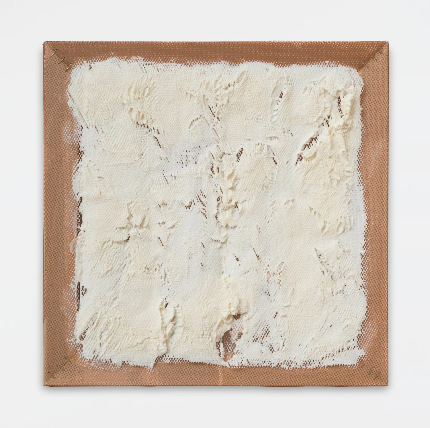 Untitled, 2012. Oil, wax, copper. (13.5 x 13.5 x 1 inches)&nbsp;