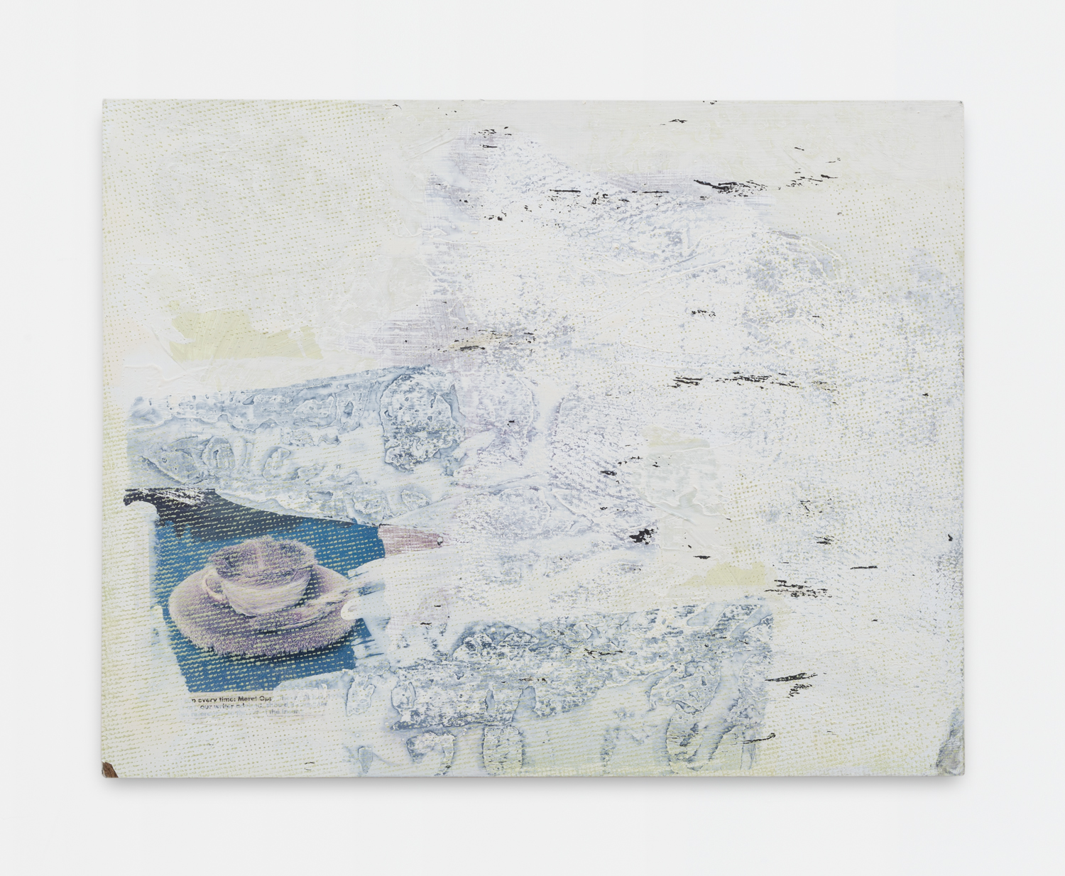 Untitled, 2009. Acrylic, oil, paper, wood panel. (11 x 14 x 1 inches)