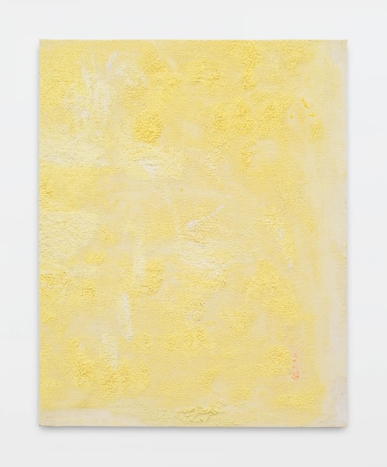 Untitled, 2011. Oil, wax, cotton, panel. (20 x 16 x 1 inches)