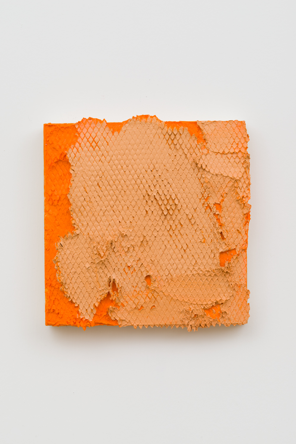 Untitled, 2016. Acrylic, wax, wood panel. (8 x 8 x 1.5 inches)