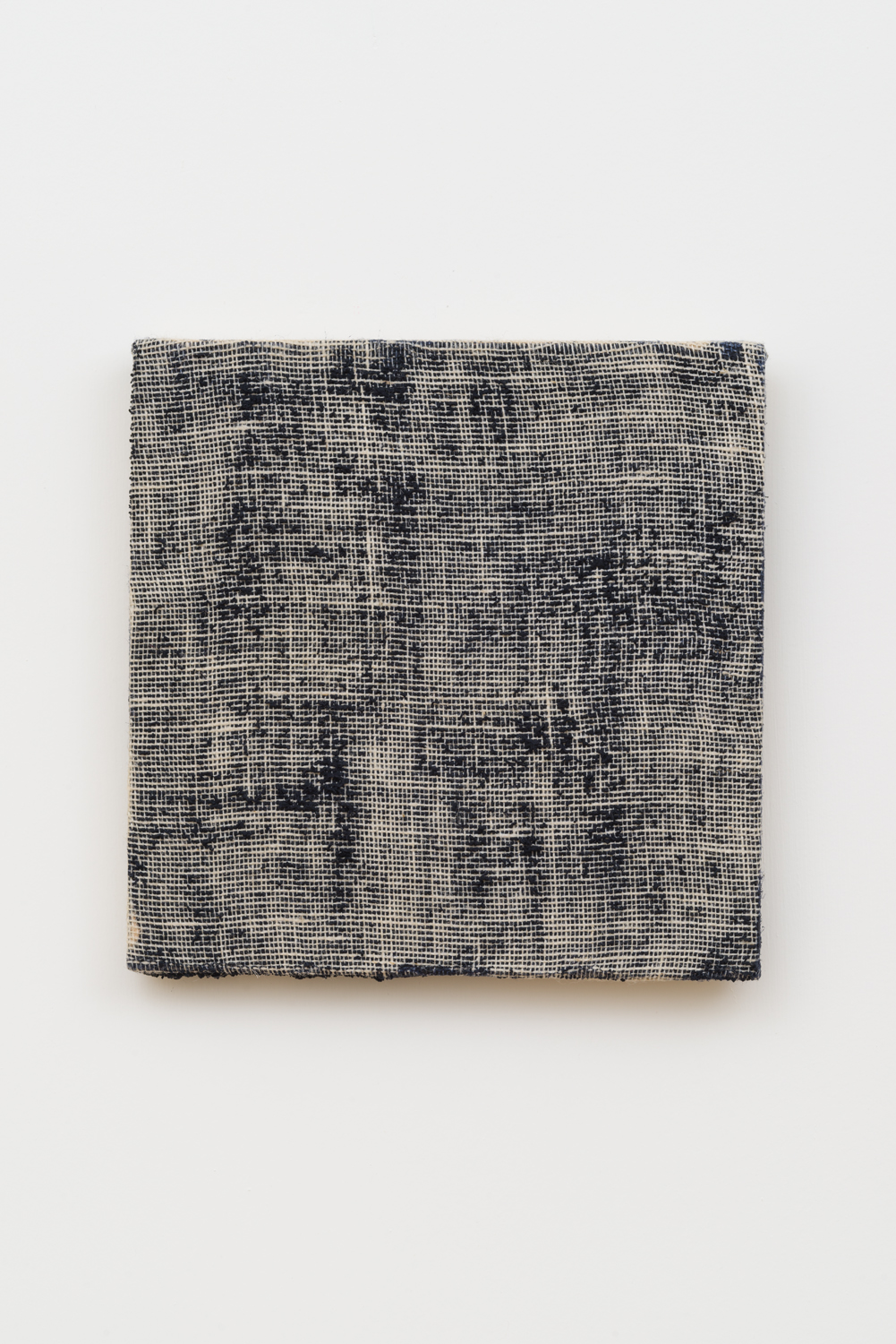 Untitled, 2016. Acrylic, wax, jute, wood panel. (12 x 12 x .5 inches)