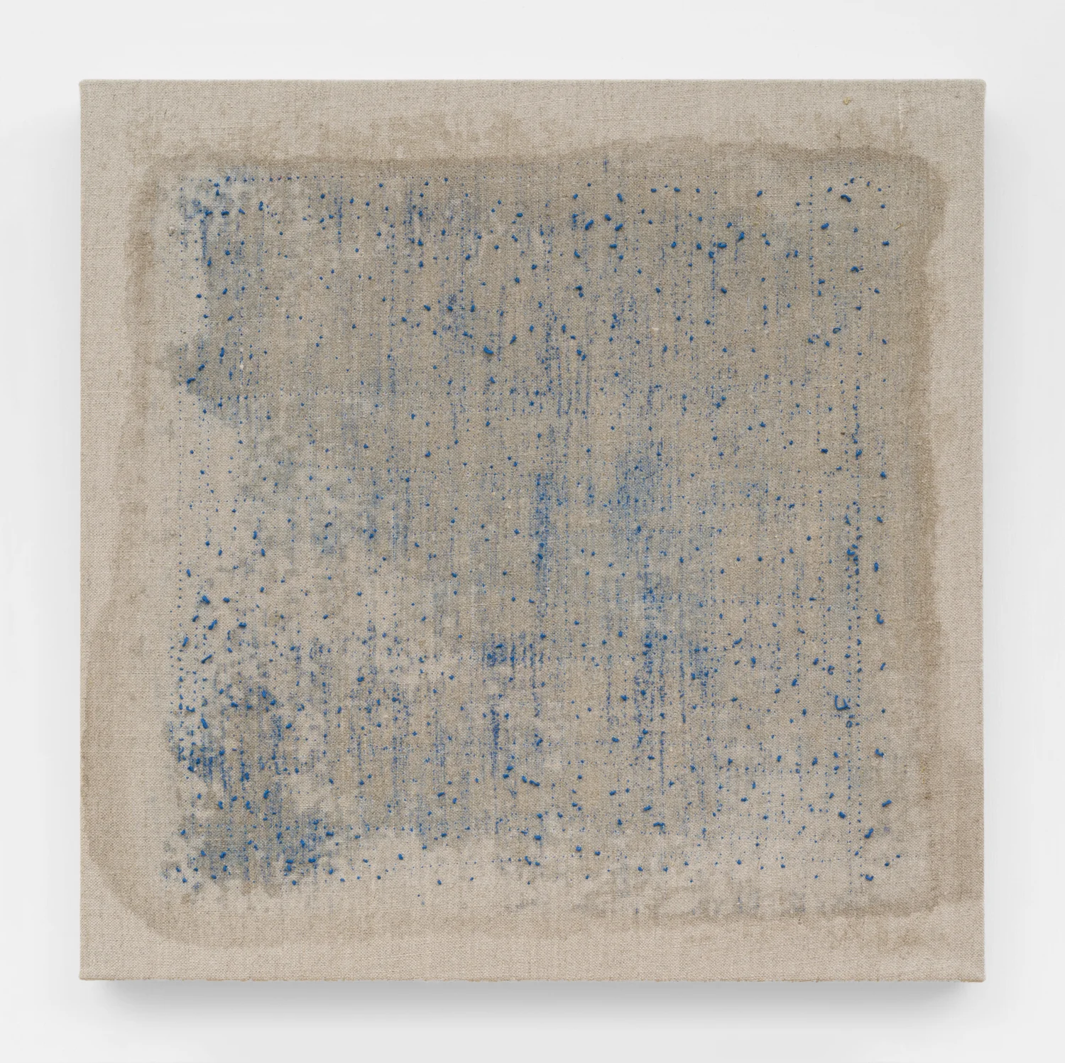 Untitled, 2017. Oil, wax, linen. (14 x 14 x 1 inches)