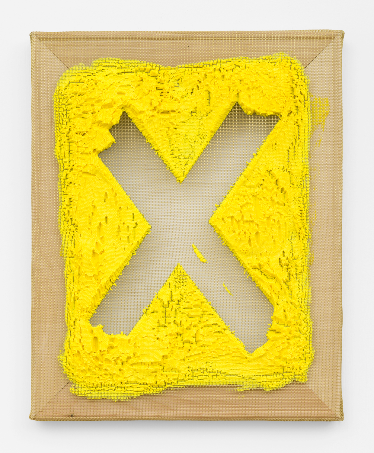 Untitled, 2017.&nbsp;Acrylic, wax,&nbsp;brass. (12 x 14 x .5 inches)&nbsp;