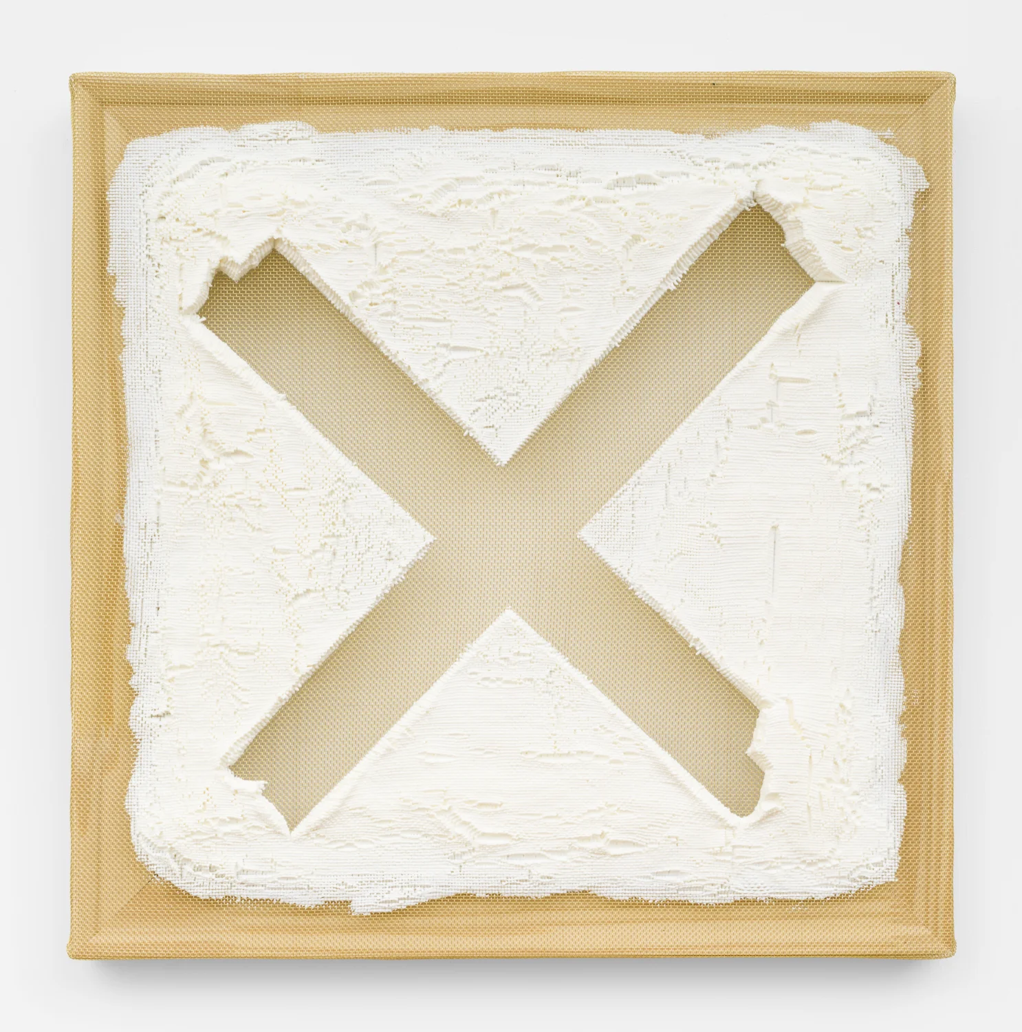 Untitled, 2017.&nbsp;Acrylic, wax,&nbsp;brass. (16 x 16 x 1.25 inches)&nbsp;