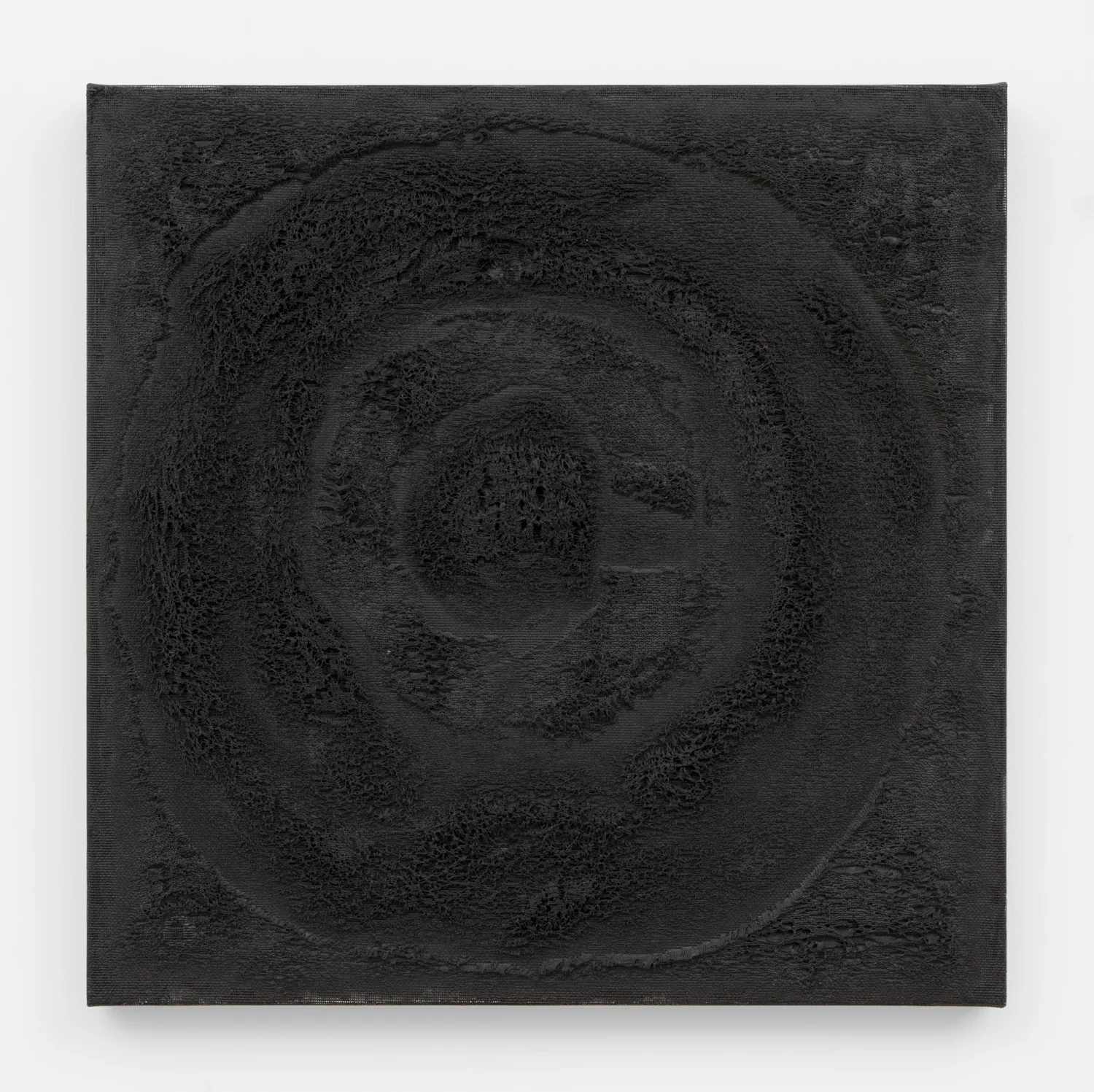 Untitled, 2012. Acrylic, wax, cotton interface. (23 x 23 x 1.5 inches)