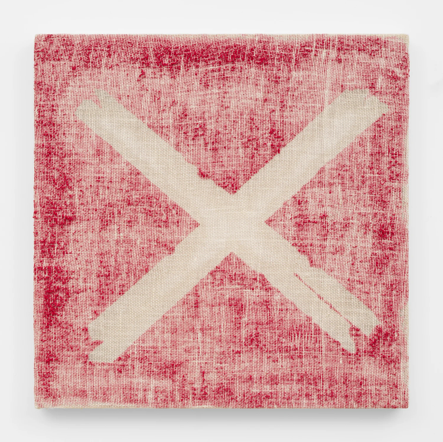 Untitled, 2017. Acrylic, wax, jute. (24 x 24 x 1.5 inches)