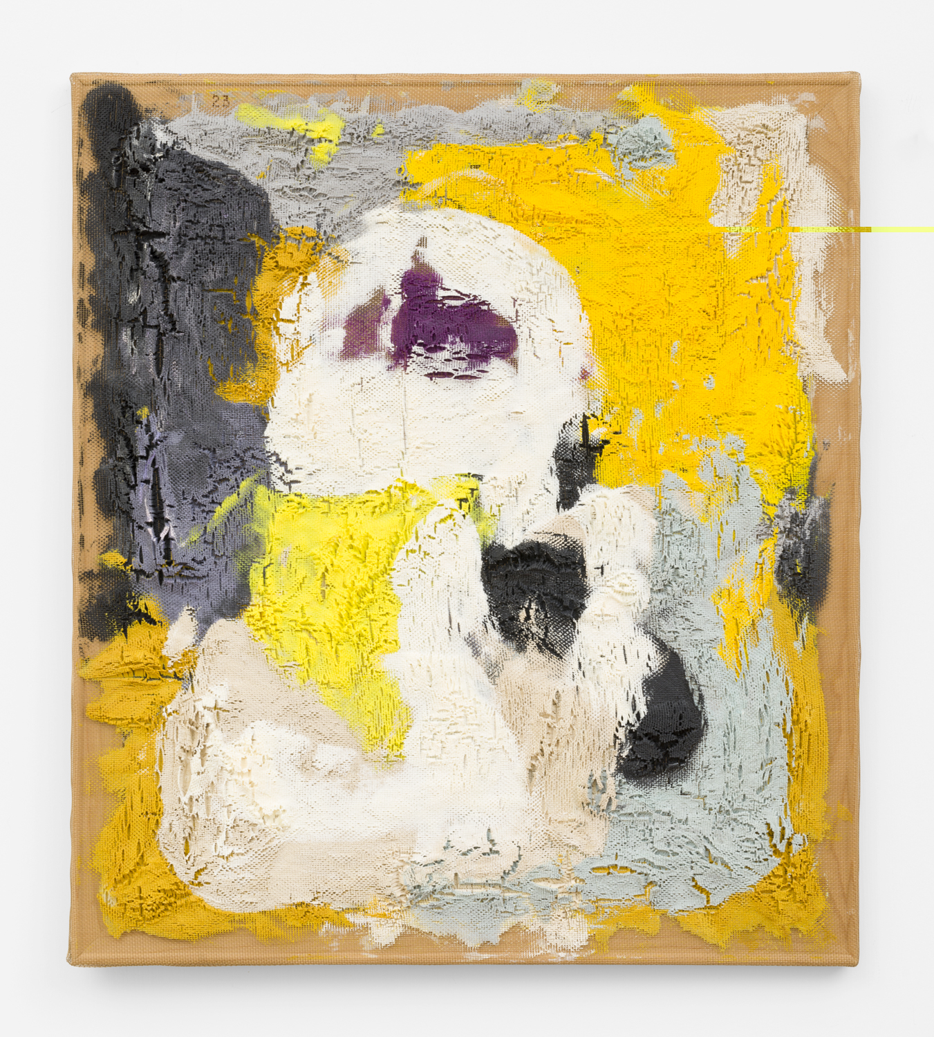 Untitled, 2012.&nbsp;Acrylic, wax,&nbsp;brass. (23 x 28 x 1 inches)&nbsp;