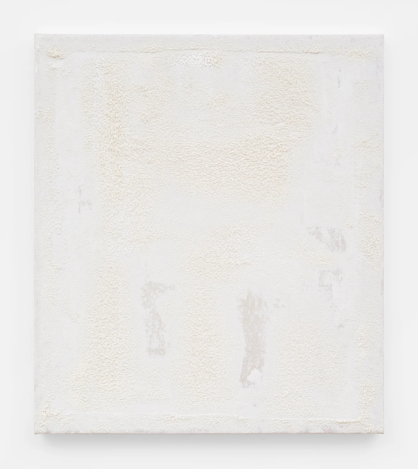 Untitled, 2011. Oil, wax, cotton interface. (28 x 32 x 1.5 inches)