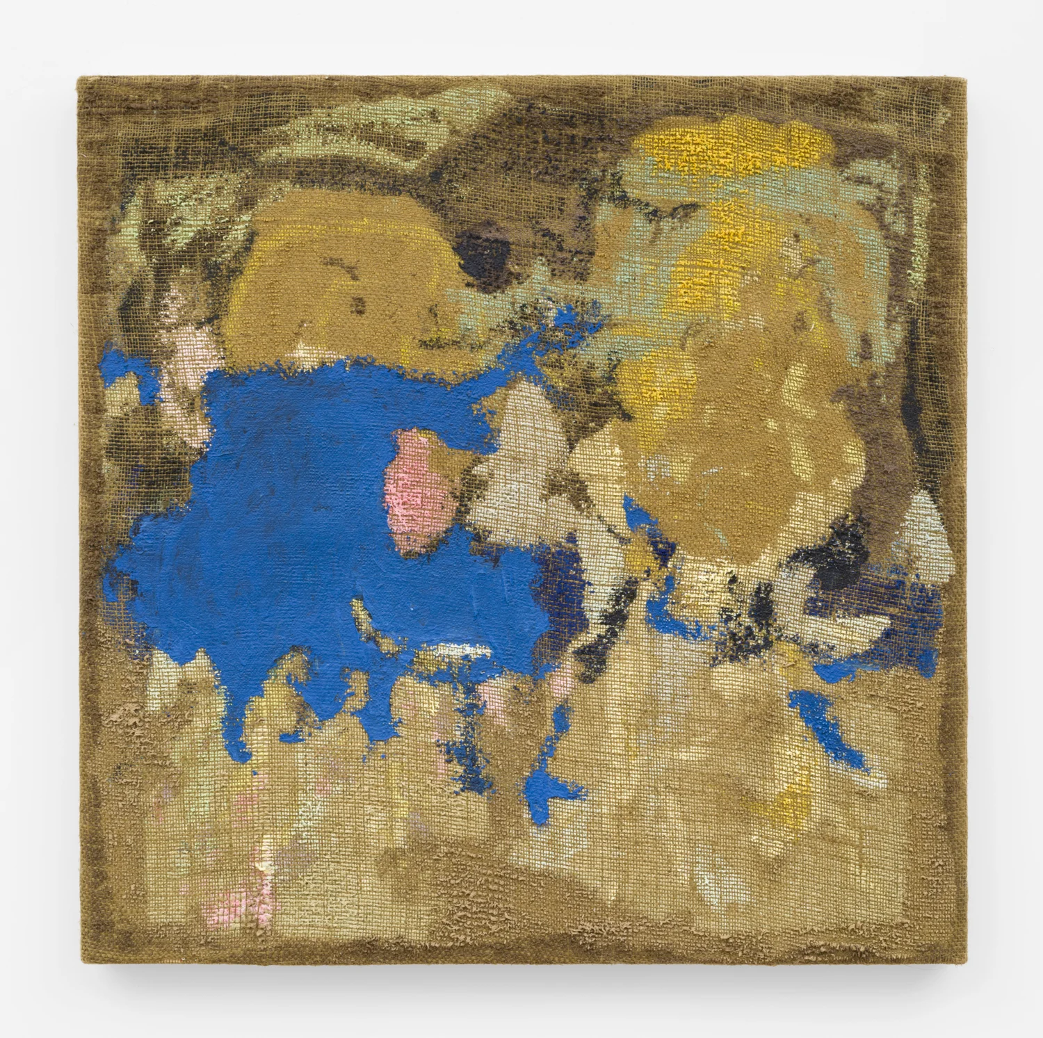 Untitled, 2013. Acrylic, wax, jute. (28 x 28 x 2 inches)