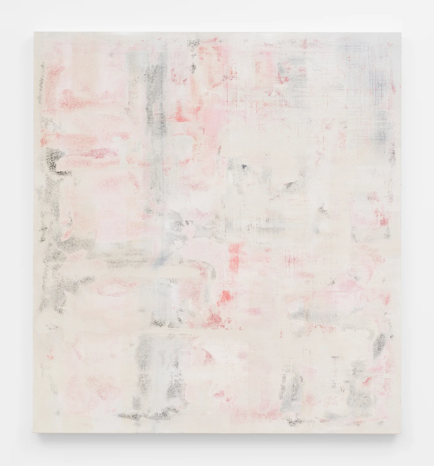 Untitled (Bruise), 2011. Acrylic, wax, cotton. (44 x 48 x 1.5 inches)