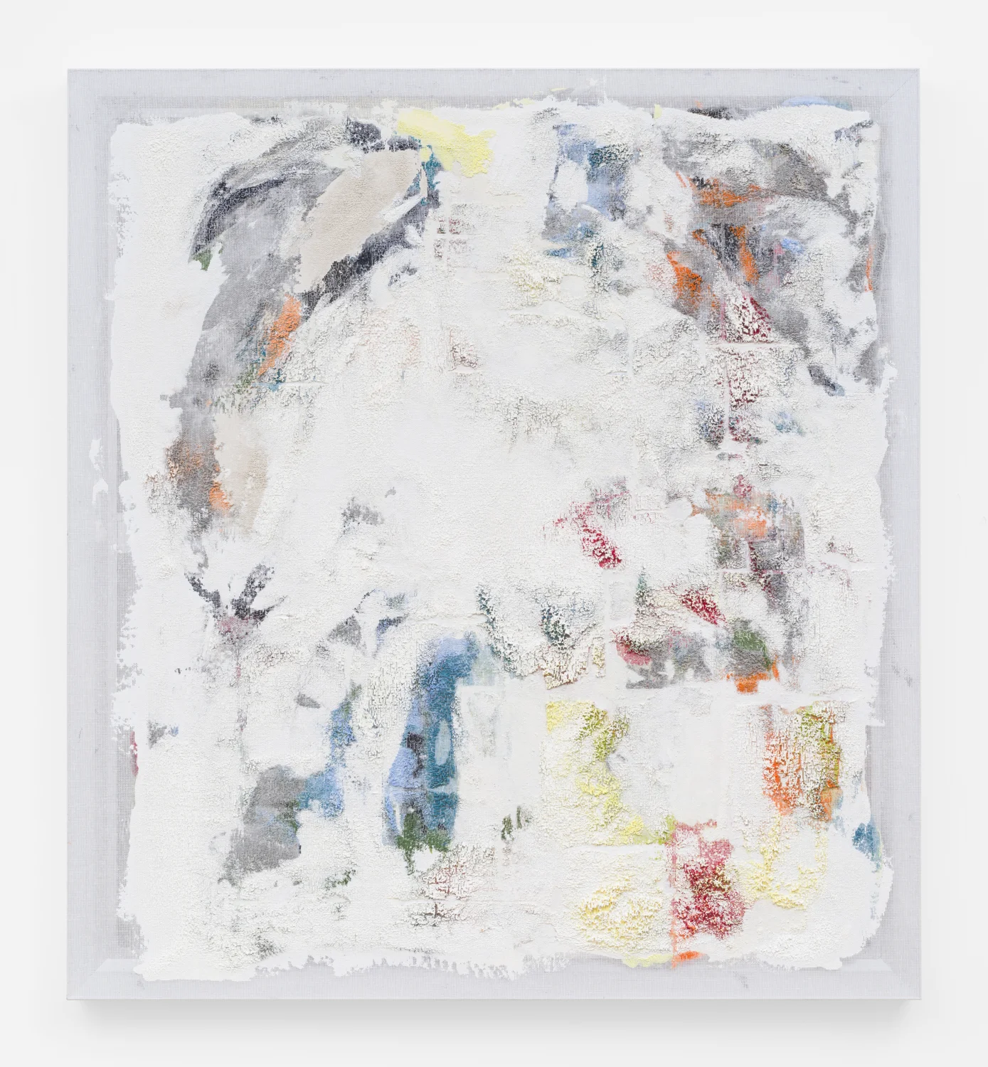 Untitled, 2015. Oil, wax, cotton interface. (44 x 48 x 1.5 inches)