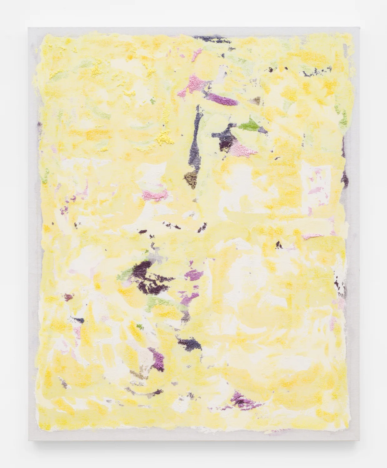 Untitled, 2016. Oil, wax, cotton interface. (51.5 x 64.5 x 1.5 inches)