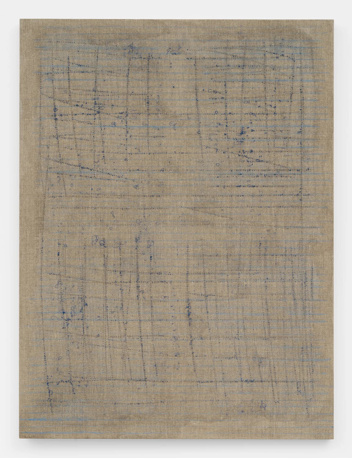 Untitled, 2018. Oil, wax, linen, pastel. (23.5 x 31.5 x 1 inches)