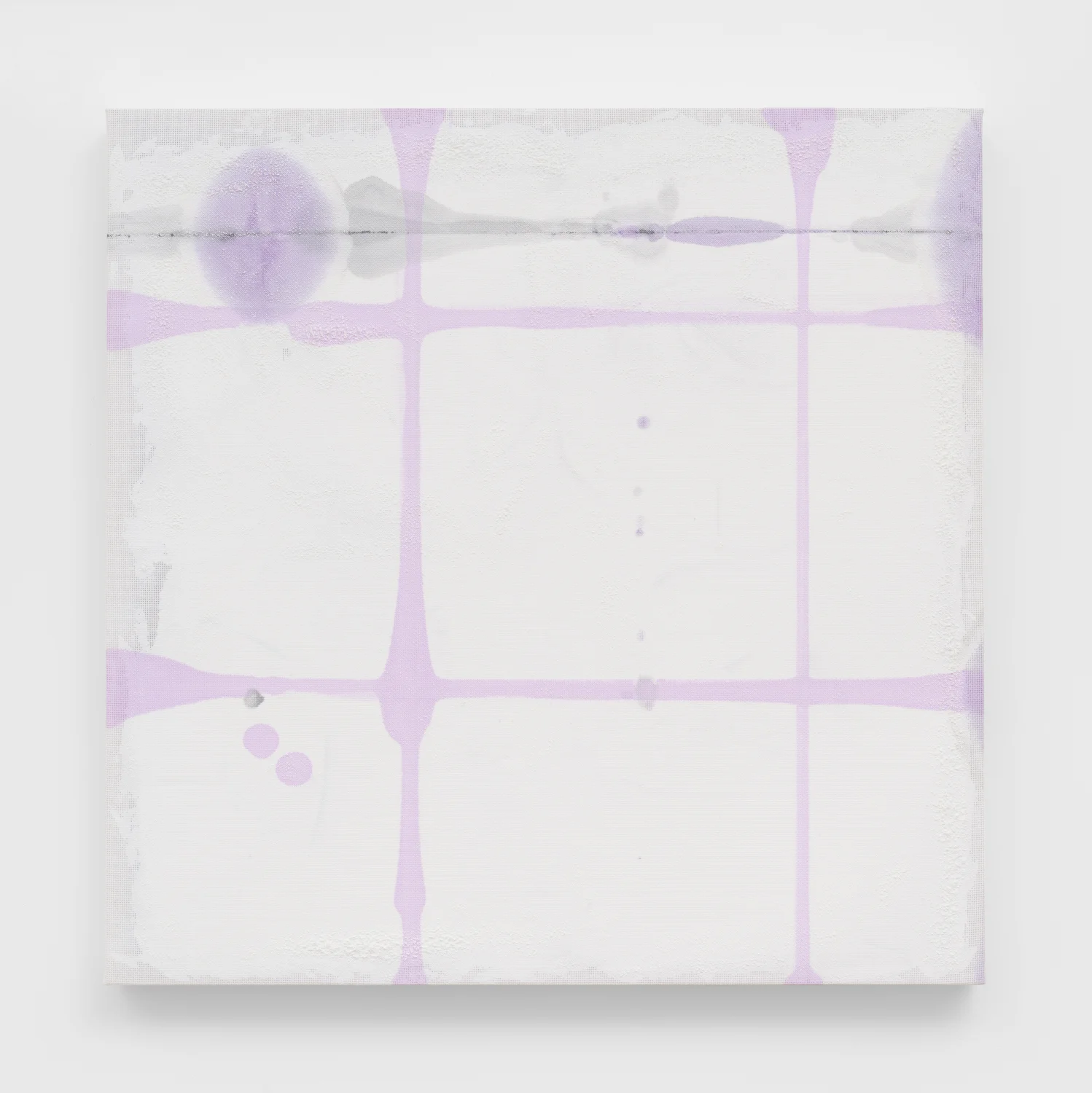 Untitled, 2018. Acrylic, wax, watercolor, pastel, cotton (28.5 x 28.5 x 1.75 inches)