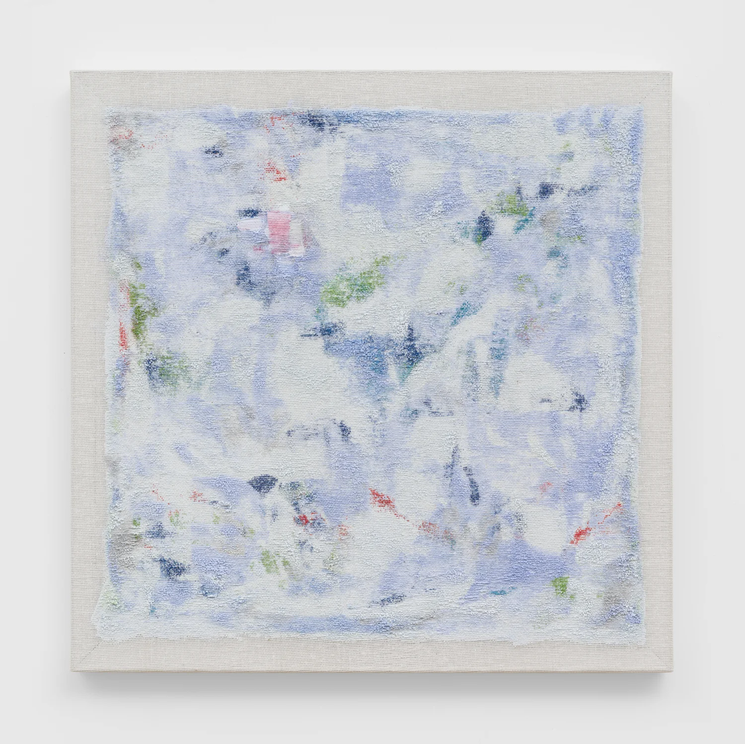 Untitled, 2019. Oil, wax, cotton interface (23 x 23 x 1.5 inches)