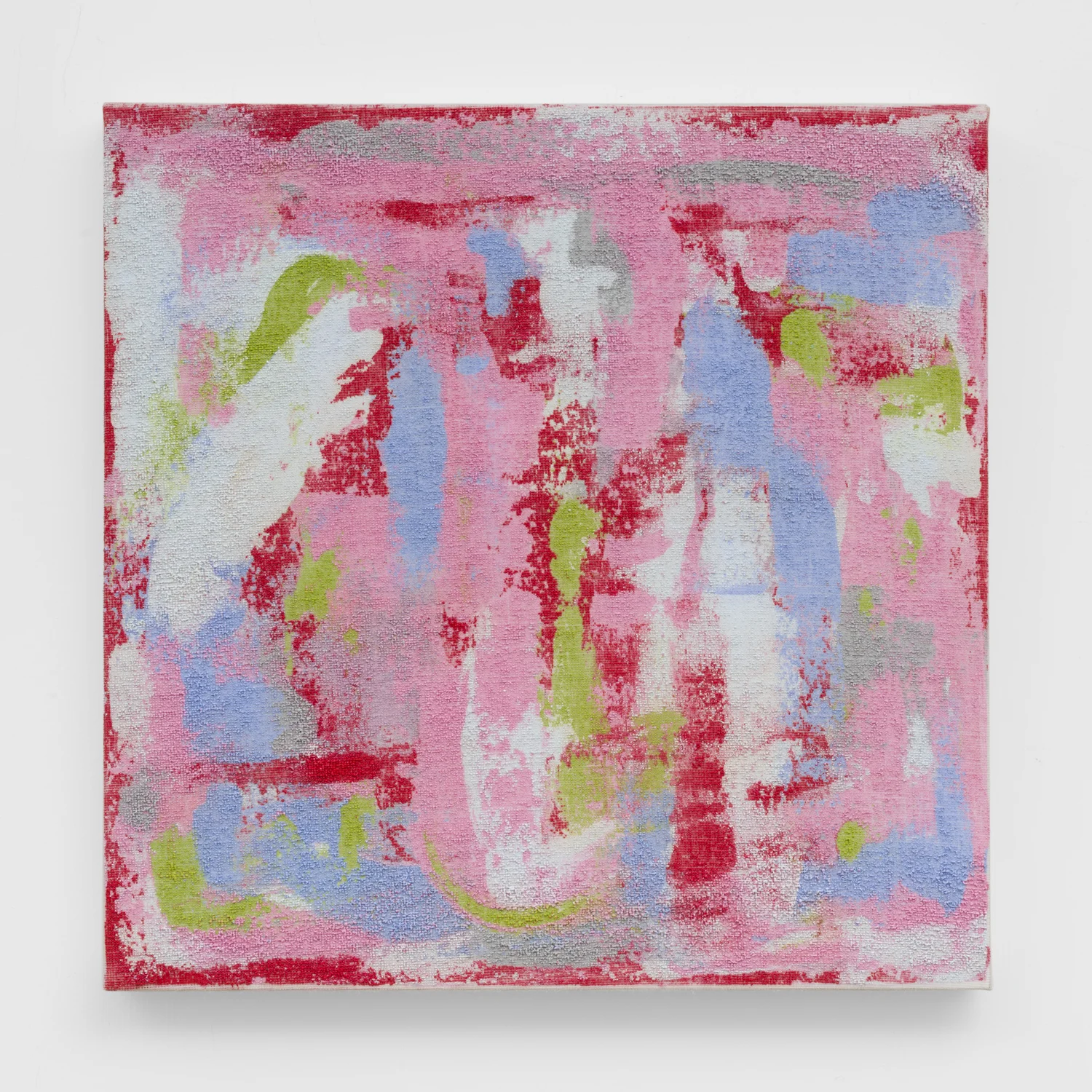 Untitled, 2019. Oil, cotton interface on panel (12 x 12 x 1 inches)