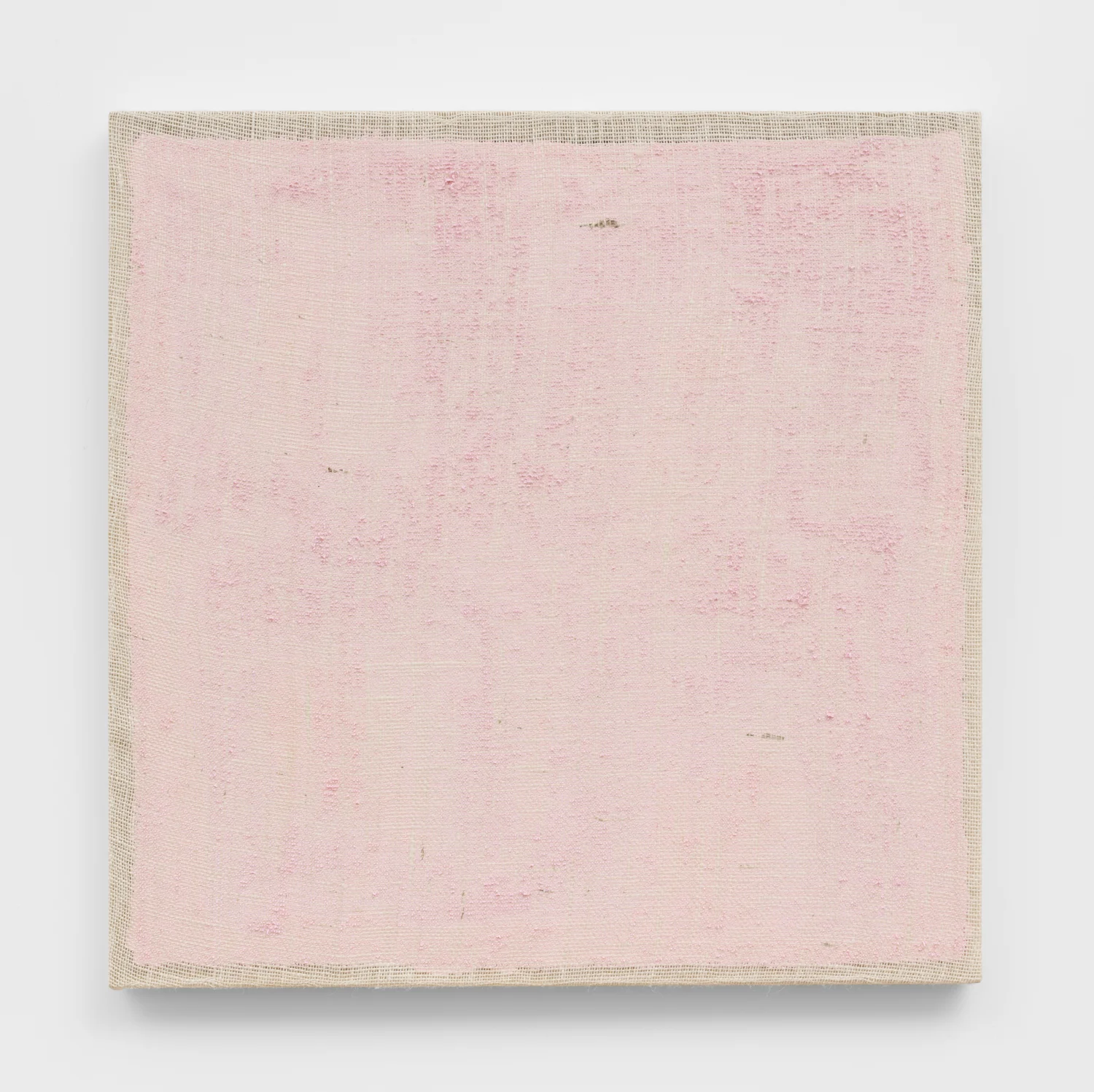 Untitled, 2018. Acrylic, wax, jute (28.5 x 28.5 x 1.75 inches)