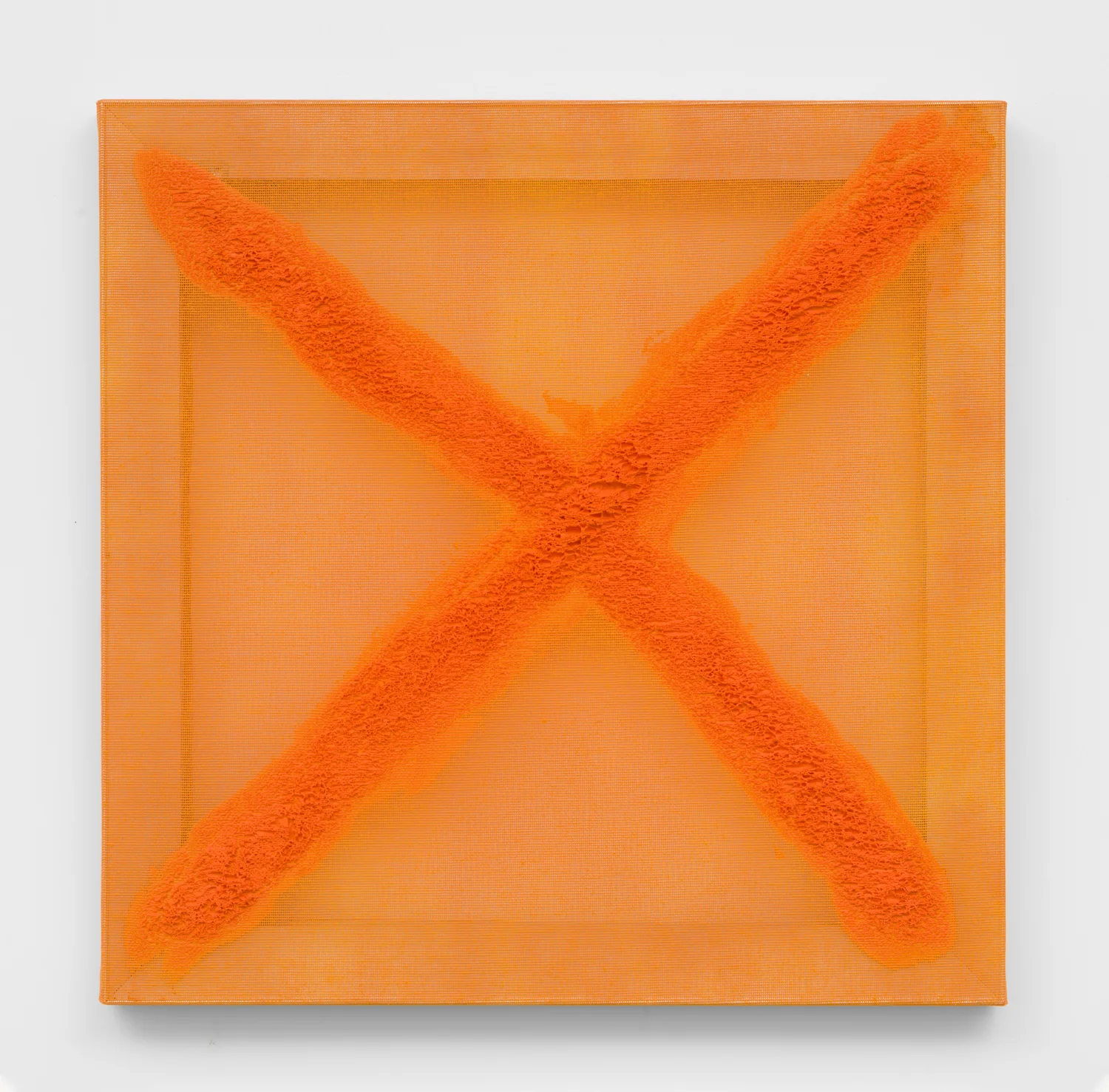 Untitled, 2013. Acrylic, wax, cotton interface (23 x 23 x 1.25 inches)