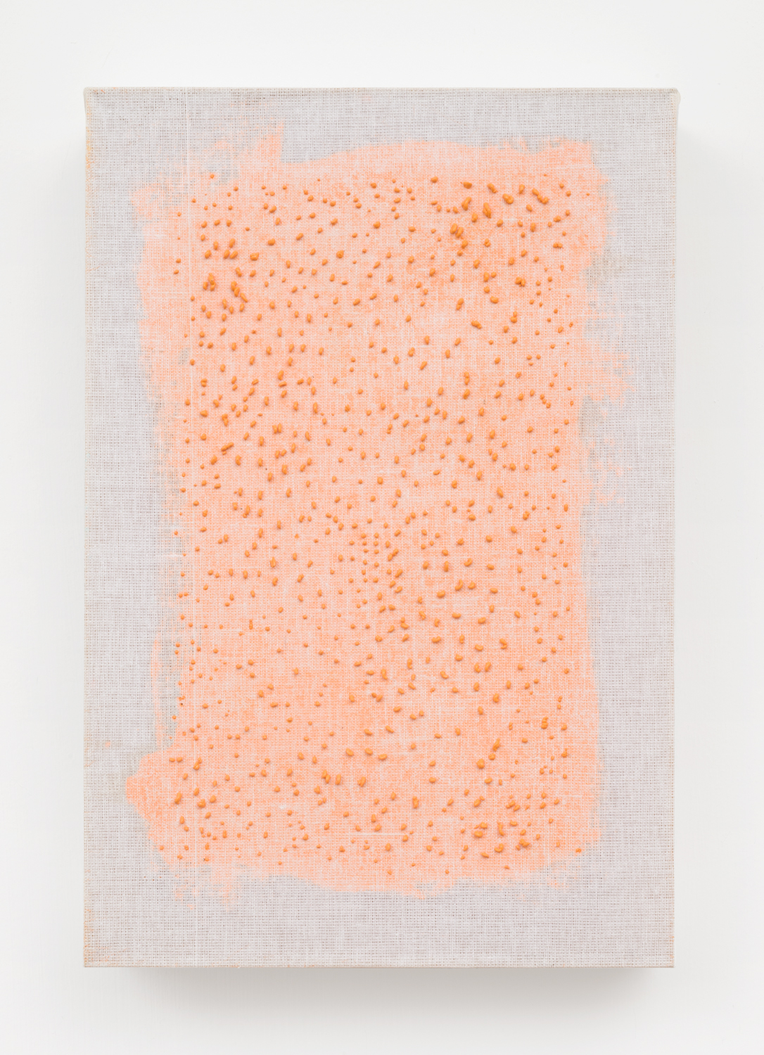 Untitled, 2006. Oil, wax, cotton. (7.75 x 11.5 x 1.5 inches)