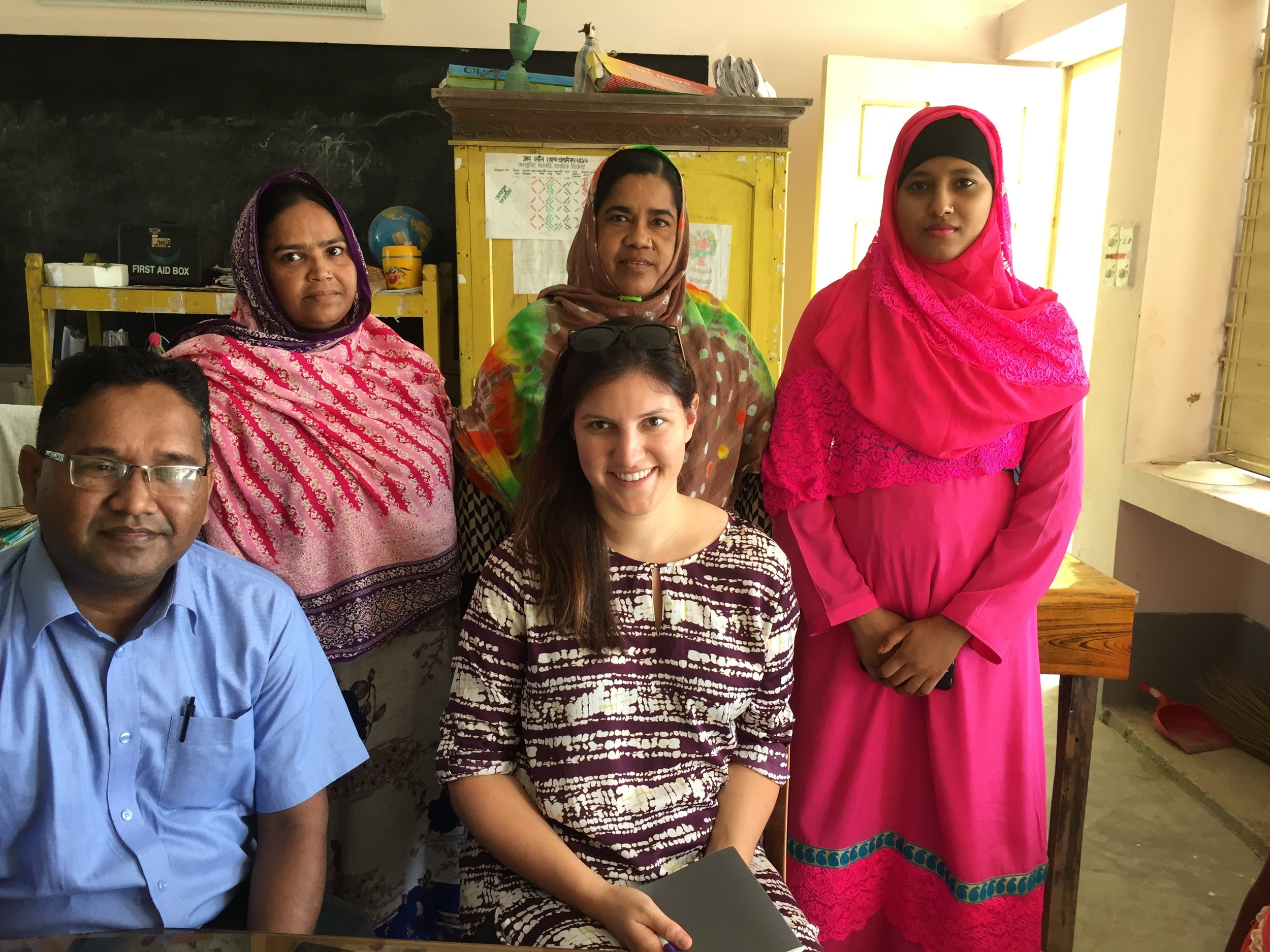 Lisa Zook with data collection team in Bangladesh