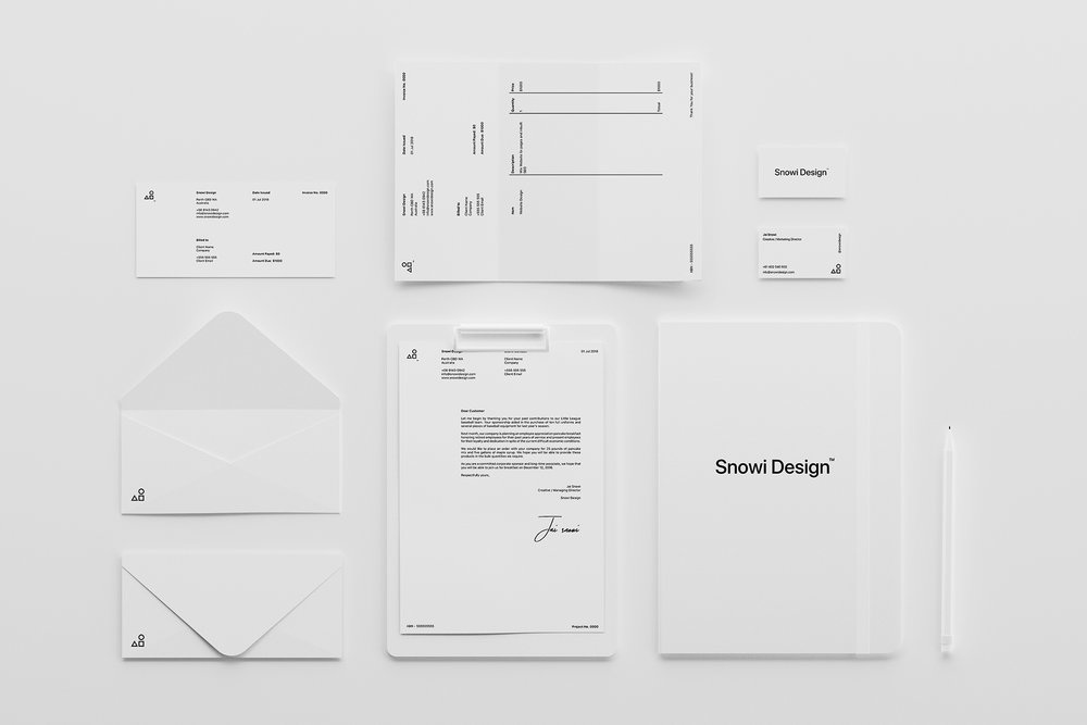 Minimal White Brand Mockup Pack S48 Mockups