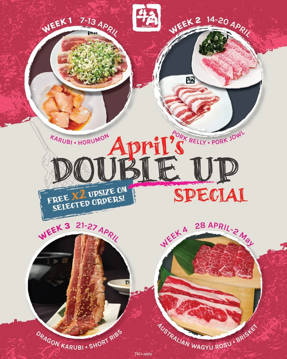 🥩 APRIL DOUBLE UP SPECIAL 🥩 — Gyu-Kaku Singapore