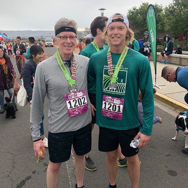 Had a great time last weekend running the Napa half marathon. My son pushed me, and I finished 3rd in my age group! 
#halfmarathon #napavalley #napa #runningmotivation #runningdad #familytime #fathersontime #halfmarathonrunner