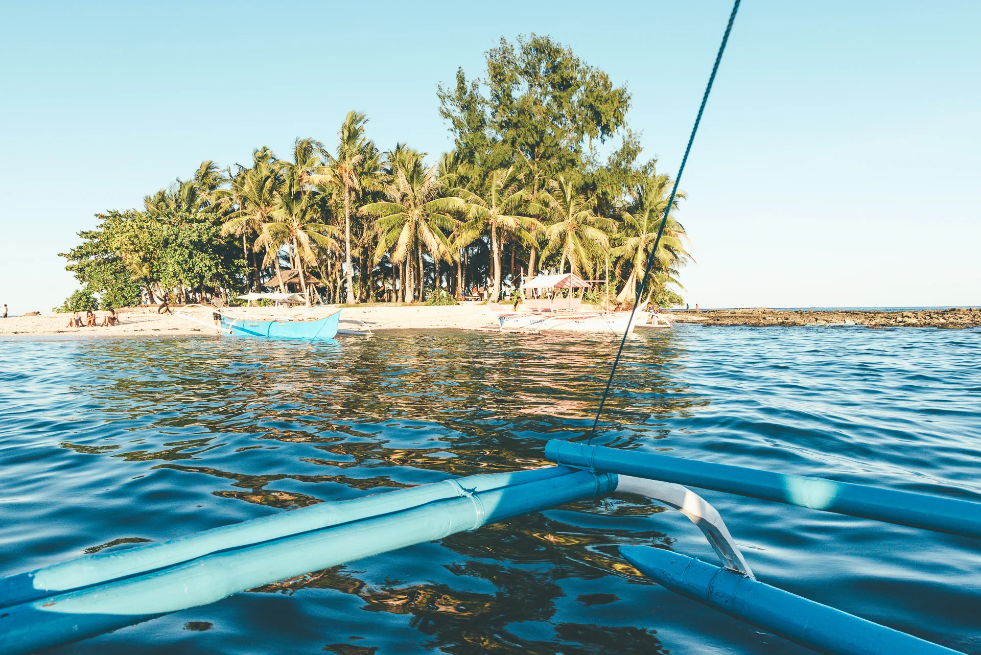 This is Guyam, one of our favorite small nearby islands. 