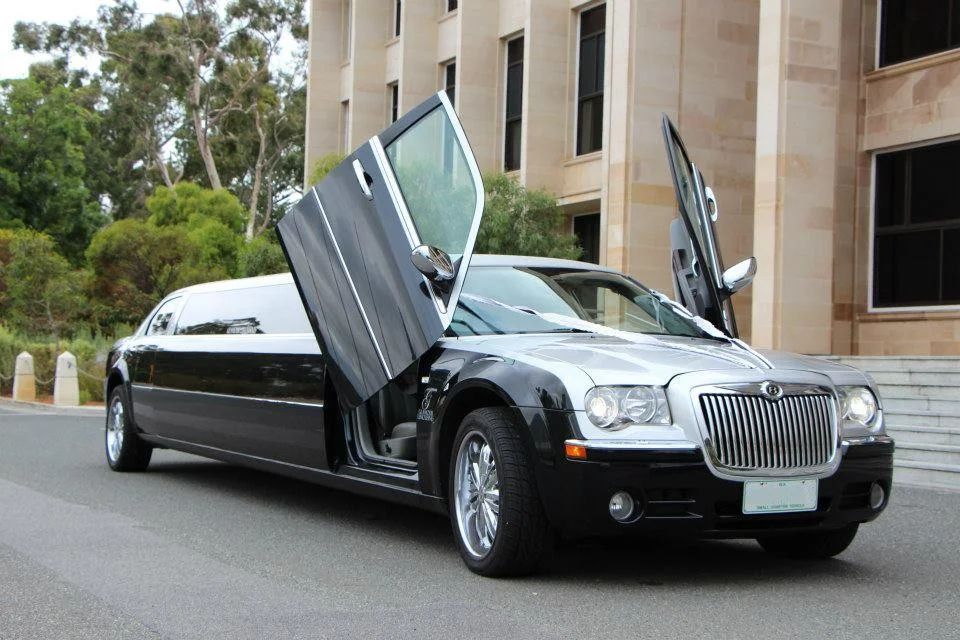 black and white limo