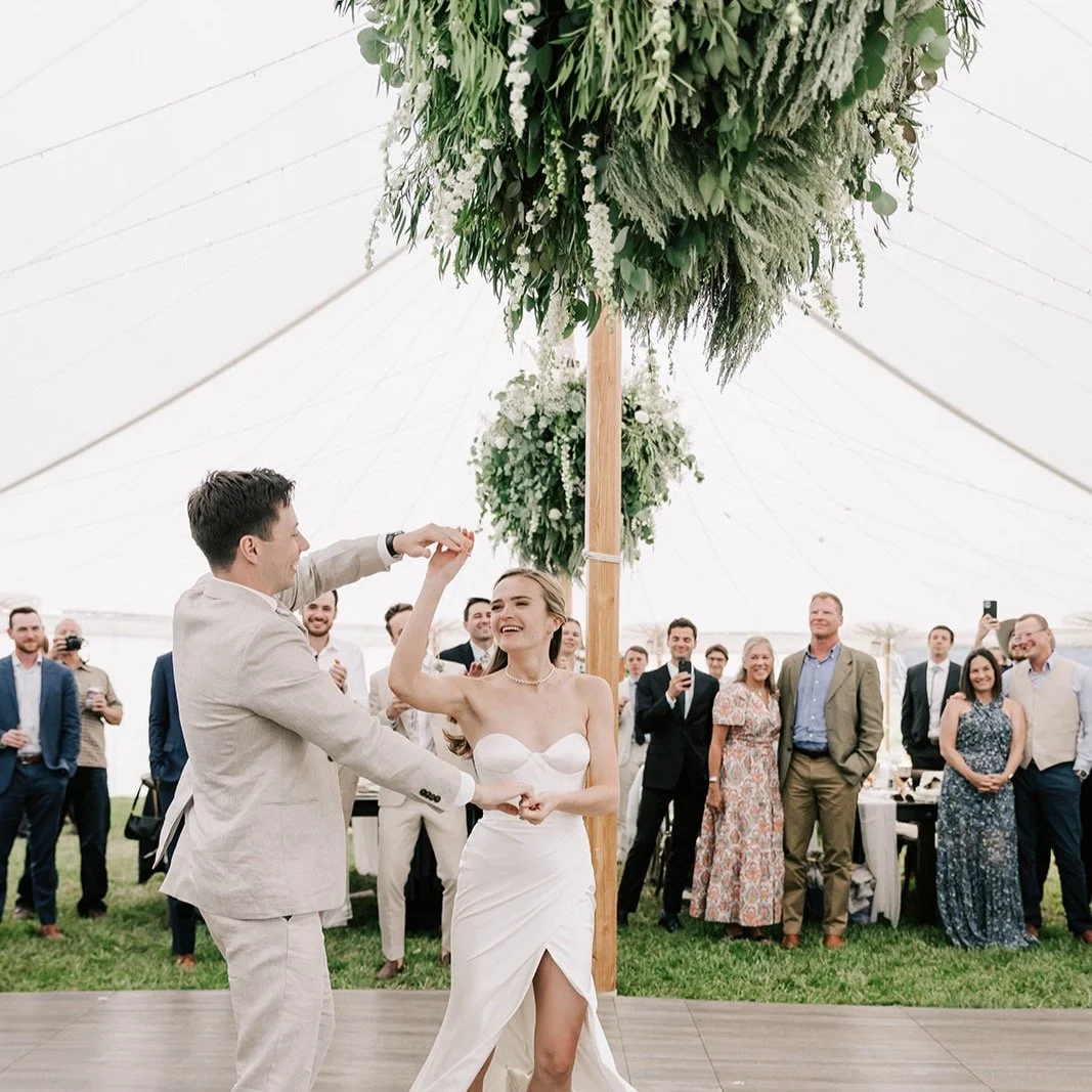 These large installations inside the tent were a labor of love for our team. The client requested fresh sage and eucalyptus and it made the tent smell incredible.

Photographer @adrianwayment
Event Planner @wildrosejh
Catering @genevievecateringjh
HM