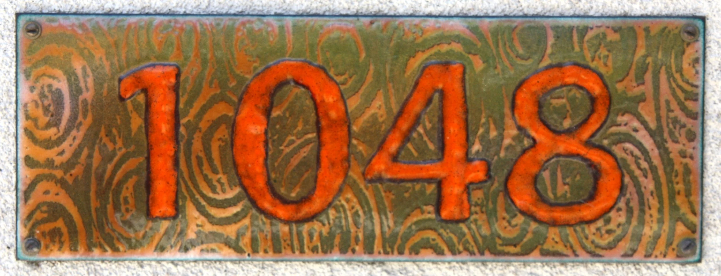 Enamel House Number