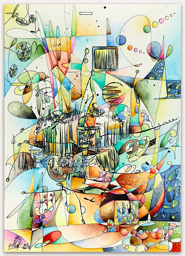 Dessin 11 |Aquarelle, acrylique & posca