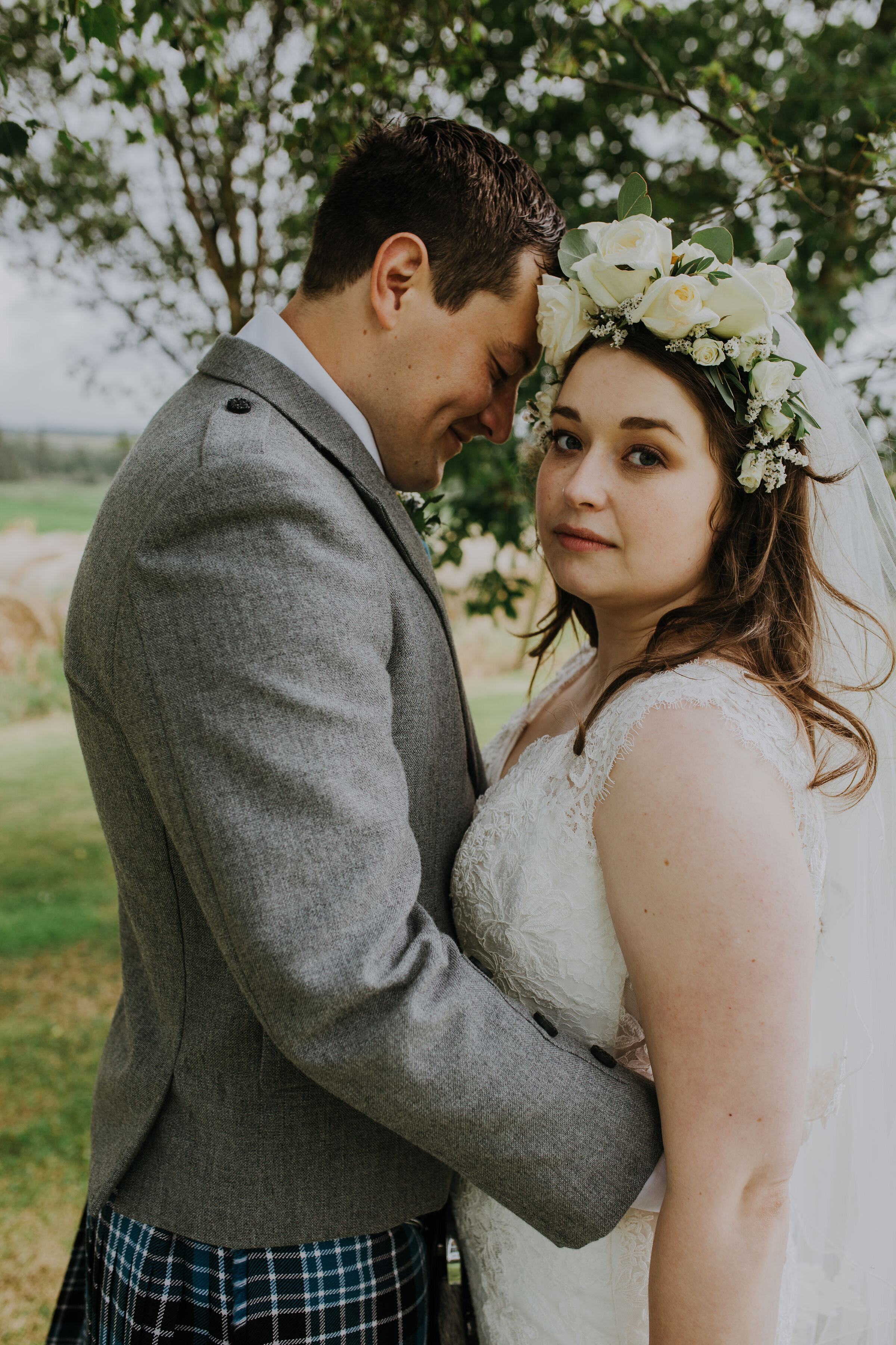 Scottish Bride and Groom at Bachilton Barn, Perthshire